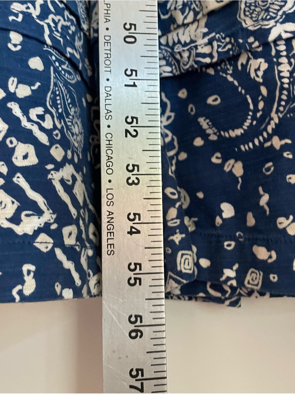 Anthropologie The Somerset Wide Leg Jumpsuit Blue White Floral L Short Sleeve - Picture 16 of 16